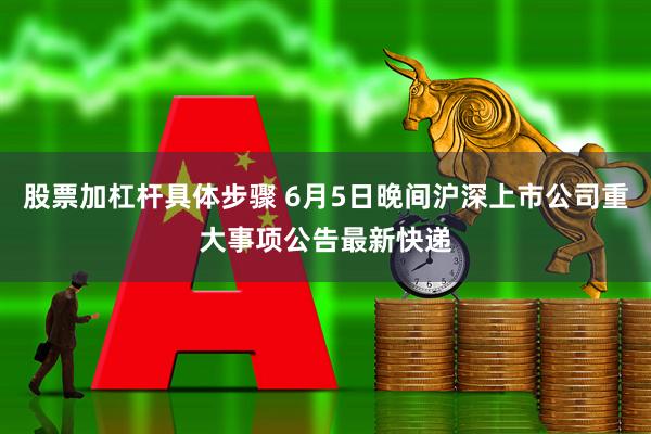 股票加杠杆具体步骤 6月5日晚间沪深上市公司重大事项公告最新快递