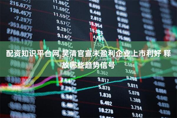 配资知识平台网 吴清官宣未盈利企业上市利好 释放哪些趋势信号
